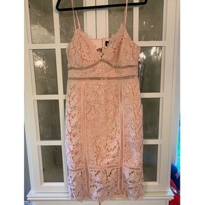 Lace Dress from Revolve. Size 10/L. Light pink. Never been worn/tags still on.